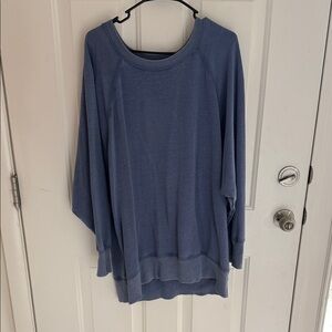 Aerie Heathered Blue Knit Sweater